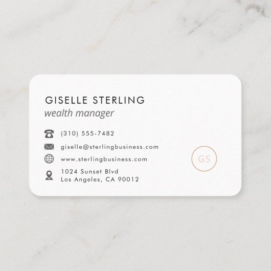 Wealth Manager Black Professional 名刺 (裏面)