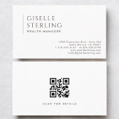 Wealth Manager Modern Professional QR Code 名刺