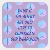 Weapon Alien Abduction Sticker スクエアシール (正面)