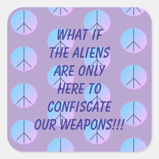 Weapon Alien Abduction Sticker スクエアシール (正面)