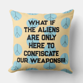 Weapon Alien Abduction Throw Pillow クッション