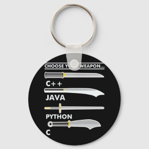 Weapon C Java Pythonプログラマコーディングの選択 キーホルダー