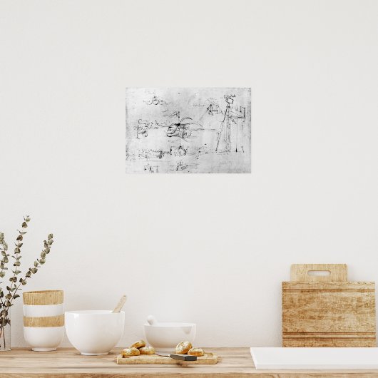 Weaponry designs, fol. 40v-a ポスター (キッチン)