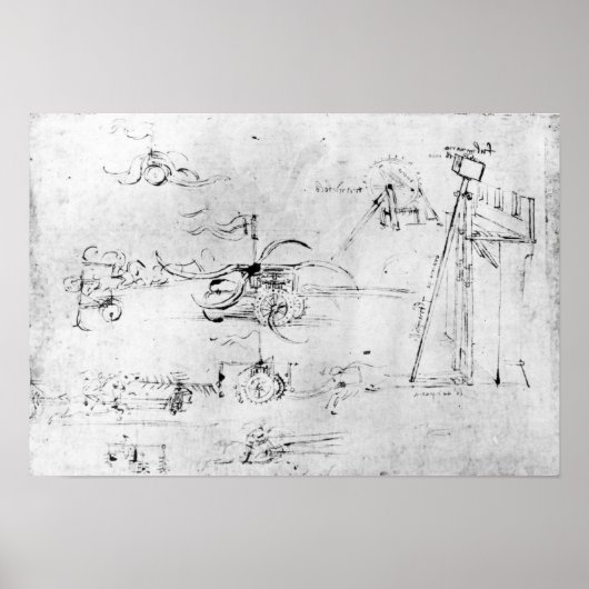 Weaponry designs, fol. 40v-a ポスター (正面)