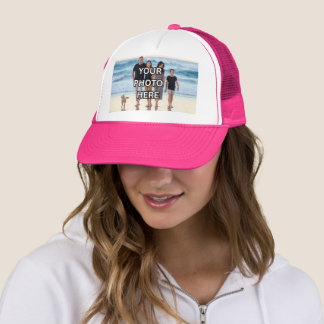 💗WEAR! ピンクのカスタムファミリーフォトトラッカーズハット キャップ
