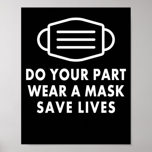 Wear a Mask Do Your Part Public Health PSA ポスター (正面)
