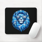 Wear Blue Autism Awareness Puzzle Lion Be Kind Men マウスパッド (マウス)