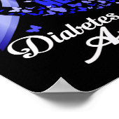 Wear Blue For My Nephew T1d Diabetes Awareness Blu ポスター (角)