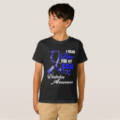 Wear Blue For My Son T1d Diabetes Awareness Blue R Tシャツ (正面フル)