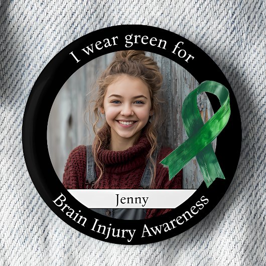 Wear Green for Brain Injury Awareness Photo 缶バッジ