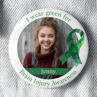 Wear Green for Brain Injury Awareness Photo 缶バッジ
