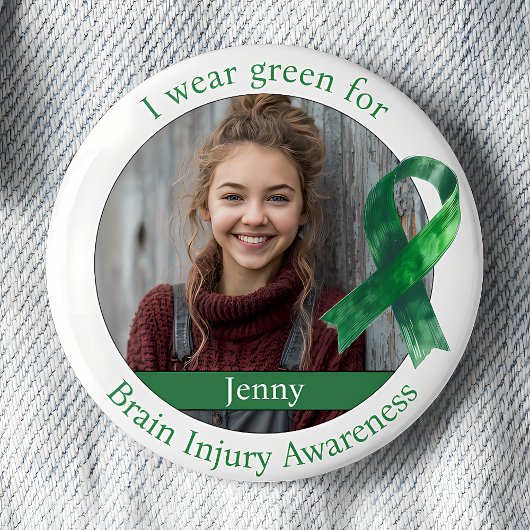 Wear Green for Brain Injury Awareness Photo 缶バッジ