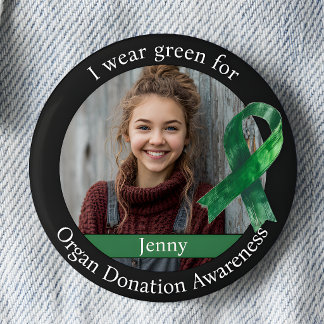 Wear Green for Organ Donation Awareness Photo 缶バッジ