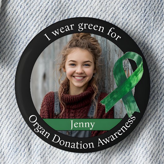 Wear Green for Organ Donation Awareness Photo 缶バッジ