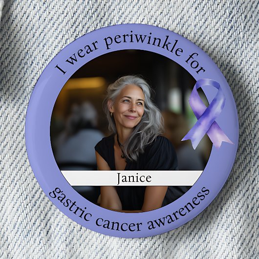 Wear Periwinkle for Gastric Cancer Awareness 缶バッジ