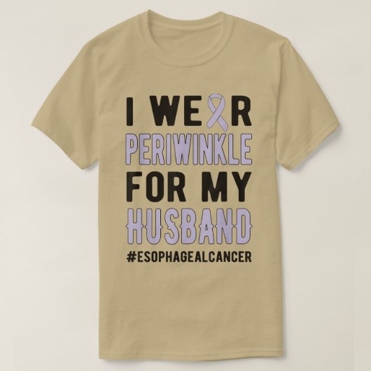 Wear Periwinkle For My Husband Esophageal Cancer W Tシャツ (デザイン正面)