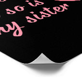 Wear Pink Ribbon For My Sister Breast Cancer Suppo ポスター (角)