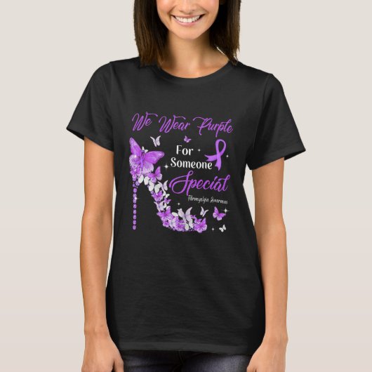 Wear Purple Butterflies Fibromyalgia Awareness  Tシャツ (正面)