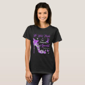 Wear Purple Butterflies Fibromyalgia Awareness  Tシャツ (正面フル)
