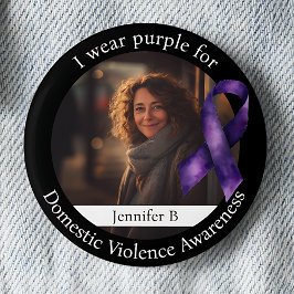 Wear Purple for Domestic Violence Awareness 缶バッジ