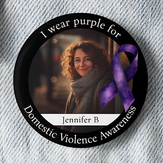 Wear Purple for Domestic Violence Awareness 缶バッジ