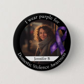 Wear Purple for Domestic Violence Awareness 缶バッジ (正面)