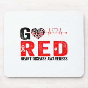 Wear Red Day 2月の赤いハート病気啓発 マウスパッド