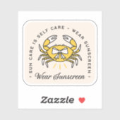 Wear sunscreen apply spf reminder beach aesthetic シール (シート)