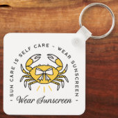 Wear sunscreen apply spf sun protection reminder キーホルダー (裏面)