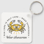 Wear sunscreen apply spf sun protection reminder キーホルダー (裏面)