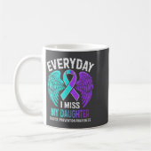 Wear Teal & Purple I Miss My Daughter Suicide コーヒーマグカップ (左)