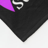 Wear Teal And Purple In Memory Of My Aunt Suicide フリースブランケット (角)