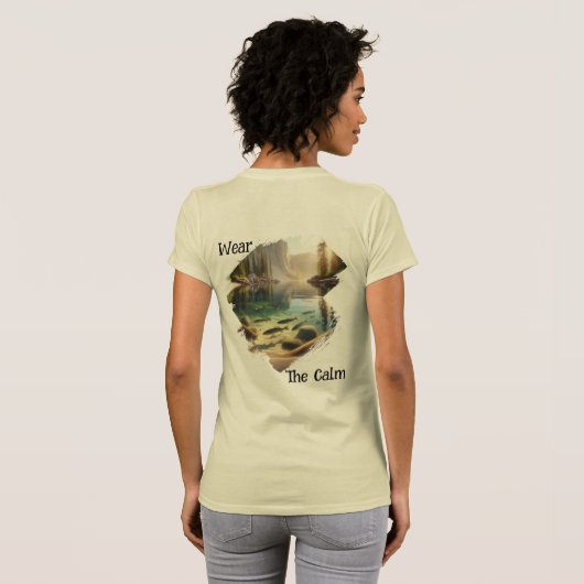 Wear The Calm – 湖の風景に包まれて Tシャツ (裏面フル)
