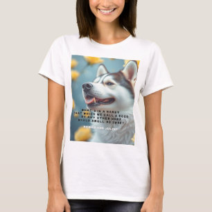 Wear the Wit of Shakespeare – Siberian Husky,Roses Tシャツ