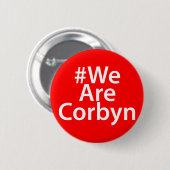 #WeAreCorbynの労働のジェレミーCorbynのバッジPinボタン 缶バッジ (正面&裏面)
