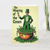 Wearing Green Shamrock Gent Card カード (正面)