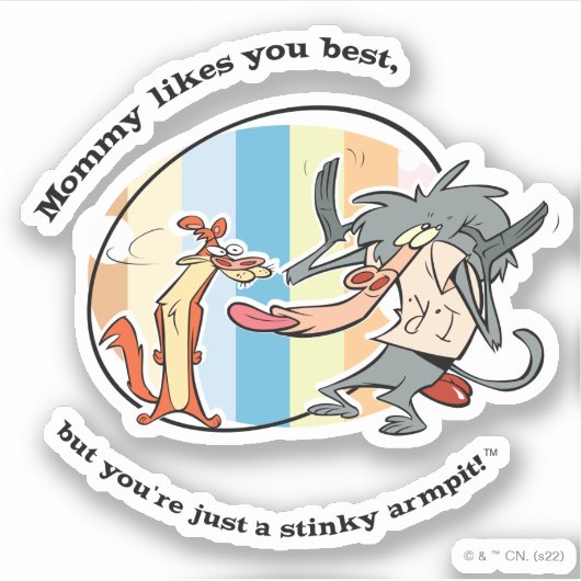 Weasel & Baboon「ママは好き最高のだ」 シール (正面)