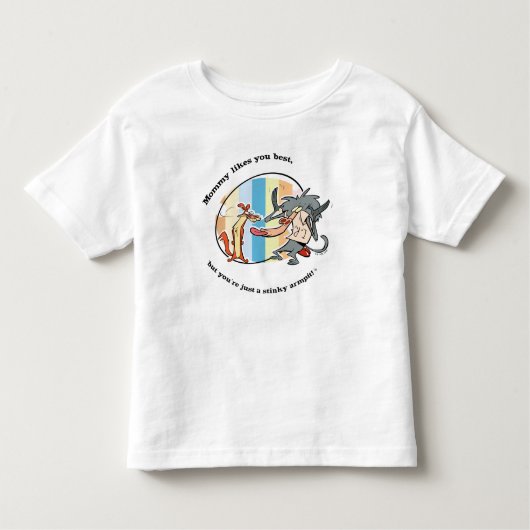 Weasel & Baboon「ママは好き最高のだ」 トドラーTシャツ (正面)