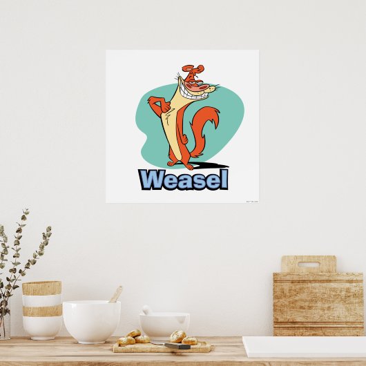 Weasel Proud Character Graphic ポスター (キッチン)
