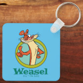 Weasel Thumbs Up Character Graphic キーホルダー (裏面)