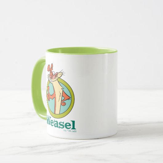 Weasel Thumbs Up Character Graphic マグカップ (正面左)