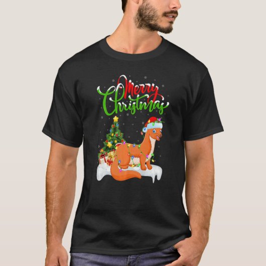 Weasel  Xmas Decorations Santa Weasel Christmas Tシャツ (正面)
