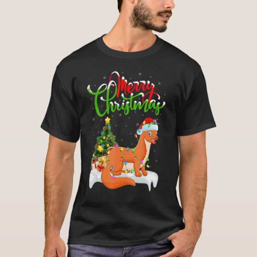 Weasel   Xmas Decorations Santa Weasel Christmas Tシャツ (正面)