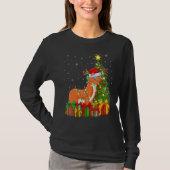 Weasel Xmas Holiday Santa Weasel Christmas Tree Tシャツ (正面)