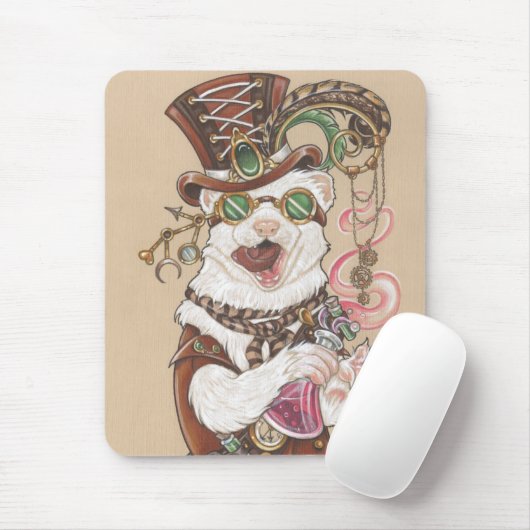 Weaselhoffer Ferret Mousepad Design博士 マウスパッド (マウス)