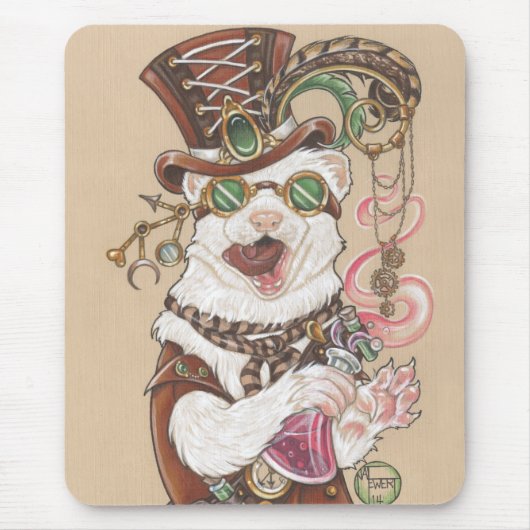 Weaselhoffer Ferret Mousepad Design博士 マウスパッド (正面)