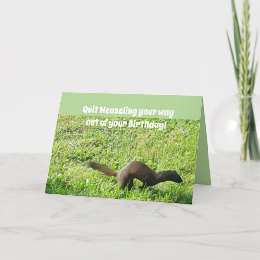 Weaselingのバースデー・カード カード (正面)