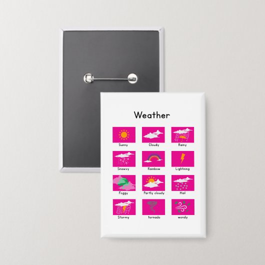 Weather 缶バッジ (正面/裏面)