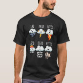 Weather Clouds Differences Report Weather Forecast Tシャツ (正面)