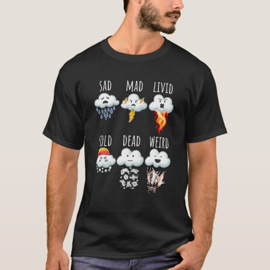Weather Clouds Differences Report Weather Forecast Tシャツ (正面)